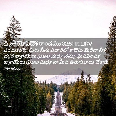 Picture 02 - ద్వితీయోపదేశ కాండము 32:51 TELIRV - ఎందుకంటే, మీరు - Bible Verse Picture
