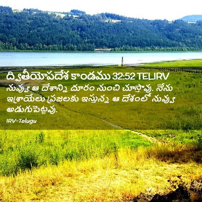 Picture 02 - ద్వితీయోపదేశ కాండము 32:52 TELIRV - నువ్వు ఆ దేశాన్ని - Bible Verse Picture