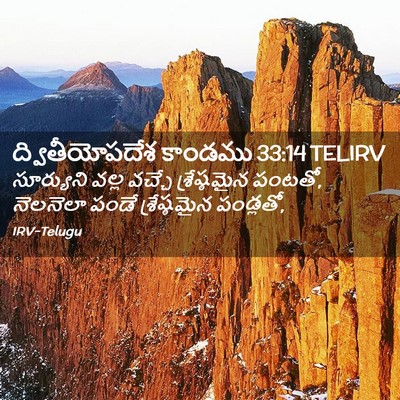 Picture 02 - ద్వితీయోపదేశ కాండము 33:14 TELIRV - సూర్యుని వల్ల - Bible Verse Picture