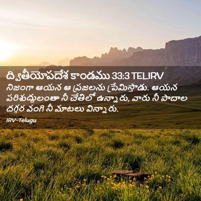 Picture 02 - ద్వితీయోపదేశ కాండము 33:3 TELIRV - నిజంగా ఆయన ఆ - Bible Verse Picture