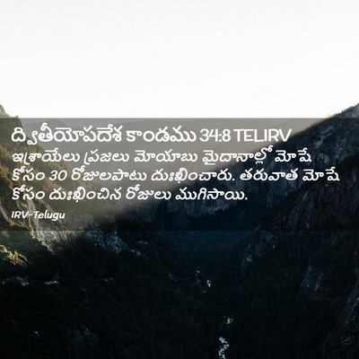 Picture 02 - ద్వితీయోపదేశ కాండము 34:8 TELIRV - ఇశ్రాయేలు ప్రజలు - Bible Verse Picture