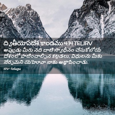 Picture 02 - ద్వితీయోపదేశ కాండము 4:14 TELIRV - అప్పుడు మీరు నది - Bible Verse Picture