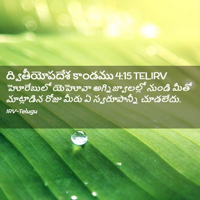 Picture 02 - ద్వితీయోపదేశ కాండము 4:15 TELIRV - హోరేబులో యెహోవా - Bible Verse Picture