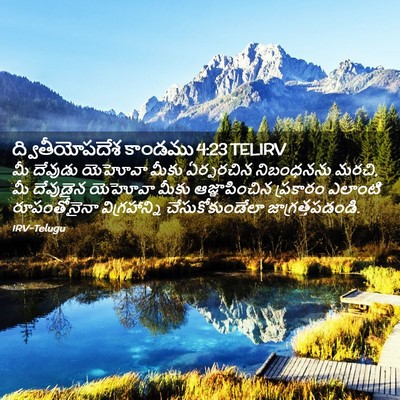 Picture 02 - ద్వితీయోపదేశ కాండము 4:23 TELIRV - మీ దేవుడు యెహోవా - Bible Verse Picture