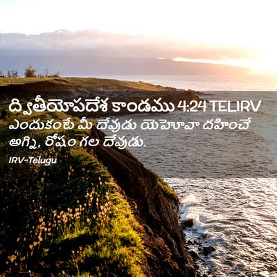Picture 02 - ద్వితీయోపదేశ కాండము 4:24 TELIRV - ఎందుకంటే మీ - Bible Verse Picture
