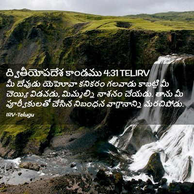 Picture 02 - ద్వితీయోపదేశ కాండము 4:31 TELIRV - మీ దేవుడు యెహోవా - Bible Verse Picture