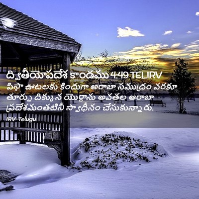 Picture 02 - ద్వితీయోపదేశ కాండము 4:49 TELIRV - పిస్గా ఊటలకు - Bible Verse Picture