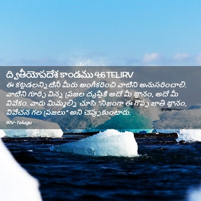 Picture 02 - ద్వితీయోపదేశ కాండము 4:6 TELIRV - ఈ కట్టడలన్నిటినీ - Bible Verse Picture