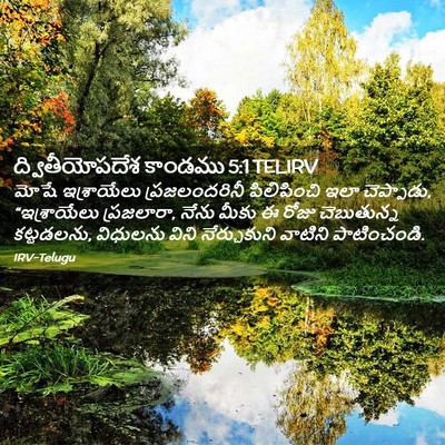 Picture 02 - ద్వితీయోపదేశ కాండము 5:1 TELIRV - మోషే ఇశ్రాయేలు - Bible Verse Picture