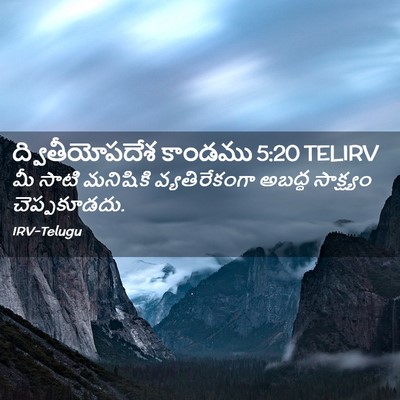 Picture 02 - ద్వితీయోపదేశ కాండము 5:20 TELIRV - మీ సాటి మనిషికి - Bible Verse Picture