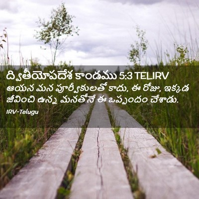 Picture 02 - ద్వితీయోపదేశ కాండము 5:3 TELIRV - ఆయన మన - Bible Verse Picture
