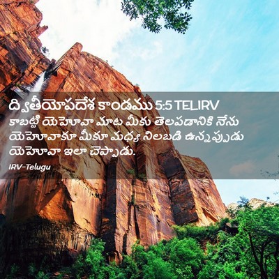Picture 02 - ద్వితీయోపదేశ కాండము 5:5 TELIRV - కాబట్టి యెహోవా - Bible Verse Picture