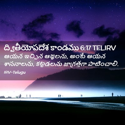 Picture 02 - ద్వితీయోపదేశ కాండము 6:17 TELIRV - ఆయన ఇచ్చిన - Bible Verse Picture