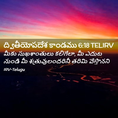 Picture 02 - ద్వితీయోపదేశ కాండము 6:18 TELIRV - మీకు సుఖశాంతులు - Bible Verse Picture