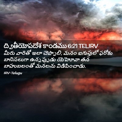 Picture 02 - ద్వితీయోపదేశ కాండము 6:21 TELIRV - మీరు వారితో ఇలా - Bible Verse Picture
