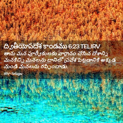 Picture 02 - ద్వితీయోపదేశ కాండము 6:23 TELIRV - తాను మన - Bible Verse Picture