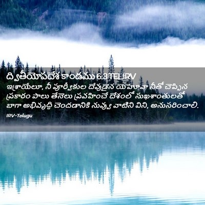 Picture 02 - ద్వితీయోపదేశ కాండము 6:3 TELIRV - ఇశ్రాయేలూ, నీ - Bible Verse Picture
