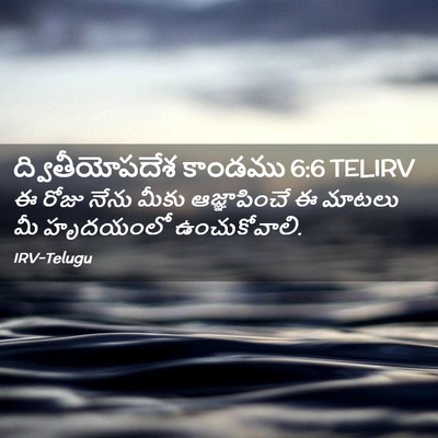 Picture 02 - ద్వితీయోపదేశ కాండము 6:6 TELIRV - ఈ రోజు నేను మీకు - Bible Verse Picture