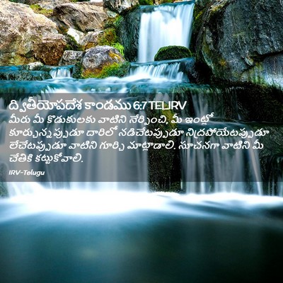 Picture 02 - ద్వితీయోపదేశ కాండము 6:7 TELIRV - మీరు మీ కొడుకులకు - Bible Verse Picture