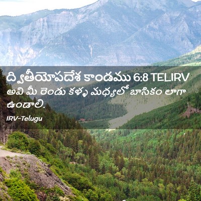 Picture 02 - ద్వితీయోపదేశ కాండము 6:8 TELIRV - అవి మీ రెండు కళ్ళ - Bible Verse Picture