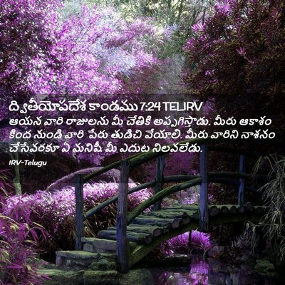 Picture 02 - ద్వితీయోపదేశ కాండము 7:24 TELIRV - ఆయన వారి రాజులను - Bible Verse Picture