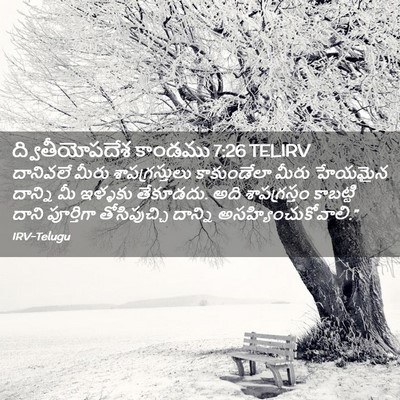 Picture 02 - ద్వితీయోపదేశ కాండము 7:26 TELIRV - దానివలే మీరు - Bible Verse Picture
