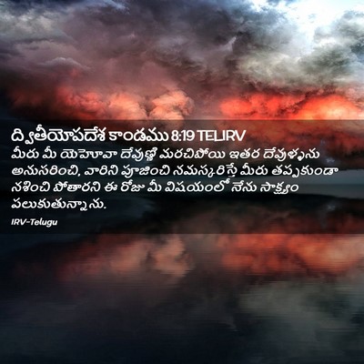 Picture 02 - ద్వితీయోపదేశ కాండము 8:19 TELIRV - మీరు మీ యెహోవా - Bible Verse Picture