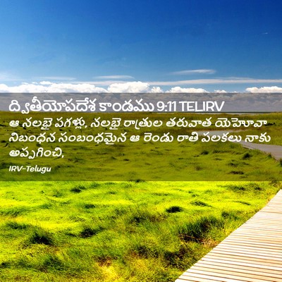 Picture 02 - ద్వితీయోపదేశ కాండము 9:11 TELIRV - ఆ నలభై పగళ్లు, నలభై - Bible Verse Picture