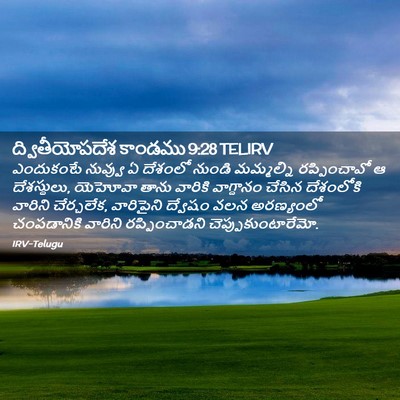 Picture 02 - ద్వితీయోపదేశ కాండము 9:28 TELIRV - ఎందుకంటే నువ్వు ఏ - Bible Verse Picture