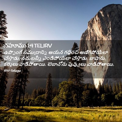 Picture 02 - నహూము 1:4 TELIRV - ఉప్పొంగే - Bible Verse Picture