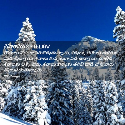 Picture 02 - నహూము 3:3 TELIRV - రౌతులు వేగంగా - Bible Verse Picture