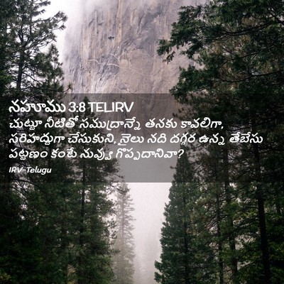 Picture 02 - నహూము 3:8 TELIRV - చుట్టూ నీటితో - Bible Verse Picture