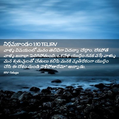 Picture 02 - నిర్గమకాండం 1:10 TELIRV - వాళ్ళ విషయంలో మనం - Bible Verse Picture