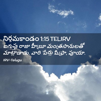 Picture 02 - నిర్గమకాండం 1:15 TELIRV - ఐగుప్తు రాజు - Bible Verse Picture