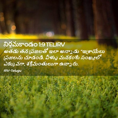 Picture 02 - నిర్గమకాండం 1:9 TELIRV - అతడు తన ప్రజలతో - Bible Verse Picture