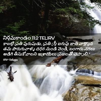 Picture 02 - నిర్గమకాండం 11:2 TELIRV - కాబట్టి ప్రతి - Bible Verse Picture