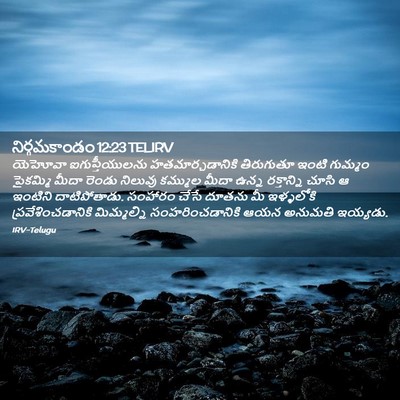Picture 02 - నిర్గమకాండం 12:23 TELIRV - యెహోవా - Bible Verse Picture