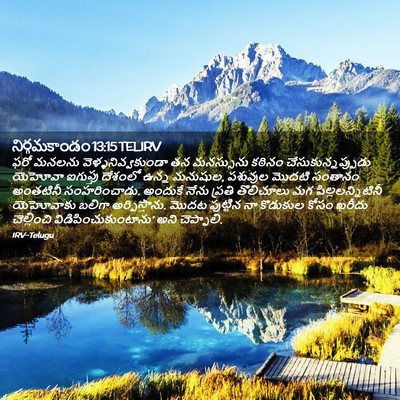 Picture 02 - నిర్గమకాండం 13:15 TELIRV - ఫరో మనలను - Bible Verse Picture