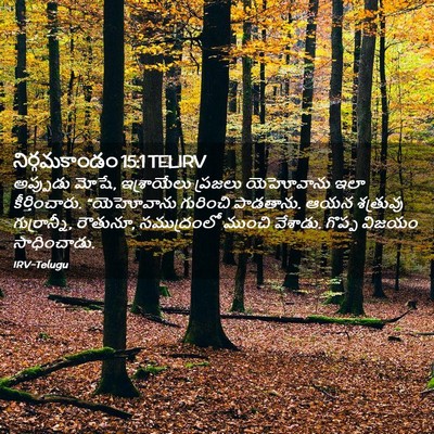 Picture 02 - నిర్గమకాండం 15:1 TELIRV - అప్పుడు మోషే, - Bible Verse Picture