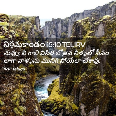 Picture 02 - నిర్గమకాండం 15:10 TELIRV - నువ్వు నీ గాలి - Bible Verse Picture