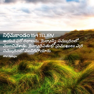 Picture 02 - నిర్గమకాండం 15:4 TELIRV - ఆయన ఫరో రథాలను, - Bible Verse Picture