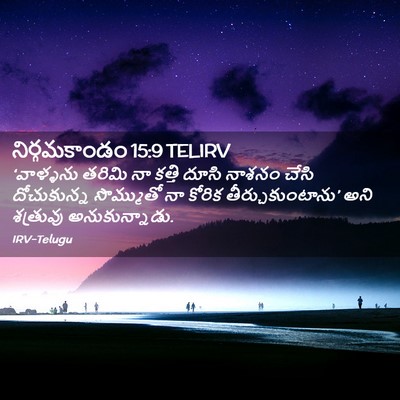 Picture 02 - నిర్గమకాండం 15:9 TELIRV - ‘వాళ్ళను తరిమి నా - Bible Verse Picture