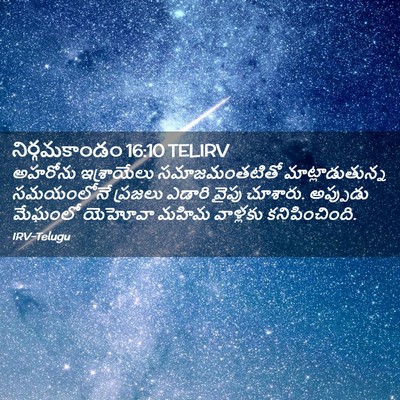 Picture 02 - నిర్గమకాండం 16:10 TELIRV - అహరోను ఇశ్రాయేలు - Bible Verse Picture
