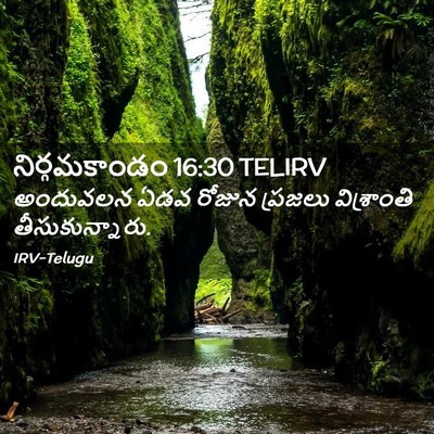 Picture 02 - నిర్గమకాండం 16:30 TELIRV - అందువలన ఏడవ రోజున - Bible Verse Picture