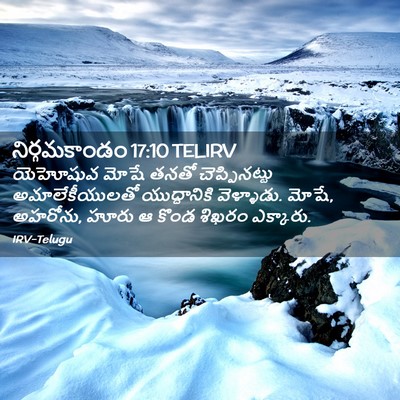Picture 02 - నిర్గమకాండం 17:10 TELIRV - యెహోషువ మోషే తనతో - Bible Verse Picture