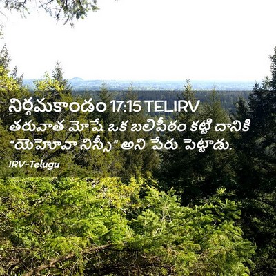 Picture 02 - నిర్గమకాండం 17:15 TELIRV - తరువాత మోషే ఒక - Bible Verse Picture