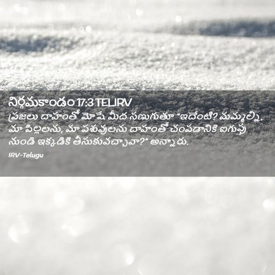 Picture 02 - నిర్గమకాండం 17:3 TELIRV - ప్రజలు దాహంతో - Bible Verse Picture