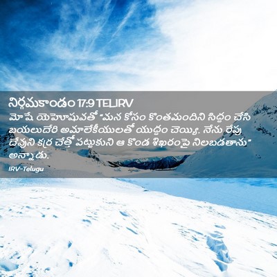 Picture 02 - నిర్గమకాండం 17:9 TELIRV - మోషే యెహోషువతో - Bible Verse Picture