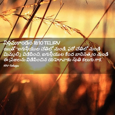 Picture 02 - నిర్గమకాండం 18:10 TELIRV - యిత్రో - Bible Verse Picture
