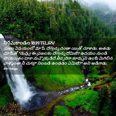 Picture 02 - నిర్గమకాండం 18:14 TELIRV - ప్రజల విషయంలో - Bible Verse Picture